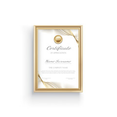 Certificate of completion design. Certificate of achievement, education, award, scholarship, bachelor degree, diploma