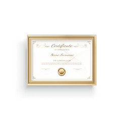 Certificate of completion design. Certificate of achievement, education, award, scholarship, bachelor degree, diploma