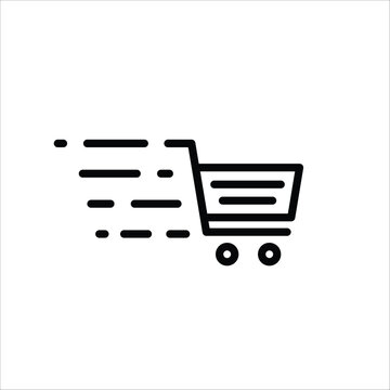 Trolley vector icon. Trolley flat sign design. Shopping symbol pictogram. UX UI icon