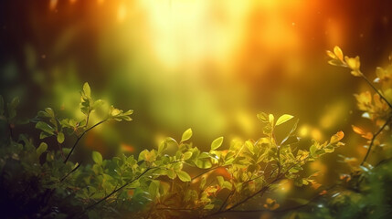 Fototapeta na wymiar Spring background, colorful grass and golden light