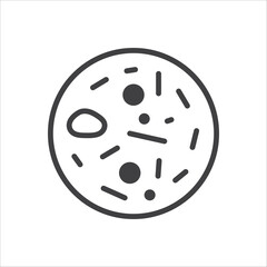 Illustration of virus vector icon. Corona virus icon flat sign design. Microbe symbol pictogram. Bactery icon. Coronavirus bacteria symbol. UX UI icon