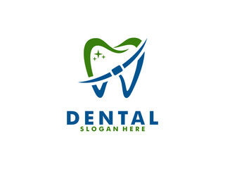 Creative dental logo vector. dental clinic logo, Abstract dental logo design inspiration