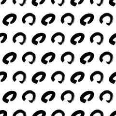 Seamless pattern with sketch circles shape