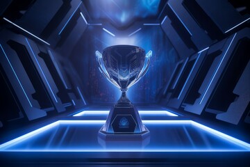 High tech trophy. Generate Ai