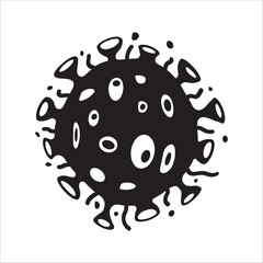 Illustration of virus vector icon. Corona virus icon flat sign design. Microbe symbol pictogram. Bactery icon. Coronavirus bacteria symbol. UX UI icon