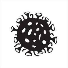 Illustration of virus vector icon. Corona virus icon flat sign design. Microbe symbol pictogram. Bactery icon. Coronavirus bacteria symbol. UX UI icon