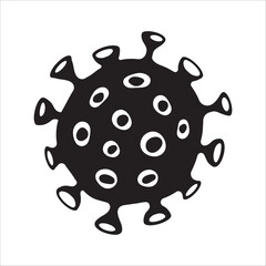 Illustration of virus vector icon. Corona virus icon flat sign design. Microbe symbol pictogram. Bactery icon. Coronavirus bacteria symbol. UX UI icon