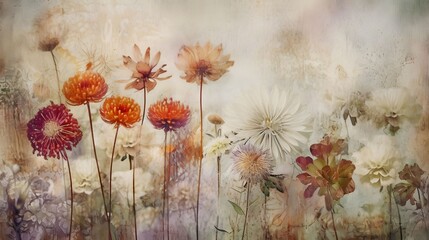 Flowers illustration wallpaper background