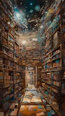 Magic interior library. Generate Ai