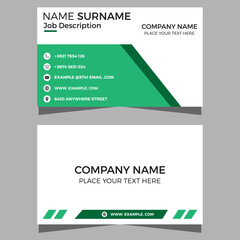 Corporate Business Card Template Design Vactor