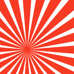 red and white striped background in a circle