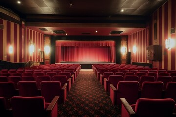 Movie red velvet lights. Generate Ai