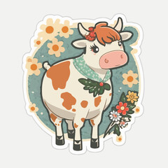 Lifelike cow with intricate details and shading