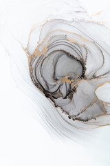 Marble ink abstract art from meticulous original painting abstract background . Painting was...
