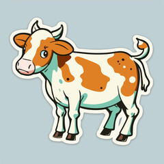 Colorful and vibrant cow in a modern and artistic style