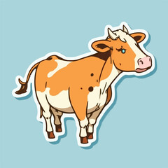 Realistic and detailed vector illustration of a cow with intricate shading