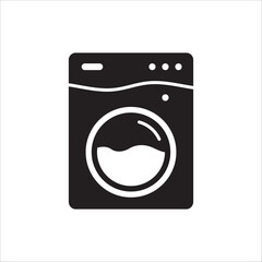 Washer vector icon. Washer flat sign design. Wash machine symbol pictogram. UX UI icon