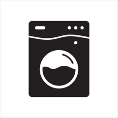 Washer vector icon. Washer flat sign design. Wash machine symbol pictogram. UX UI icon