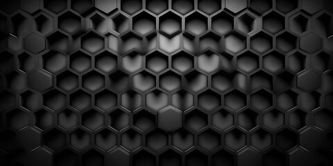 Dark Hexagon 3d Wallpaper Background | Generative Art