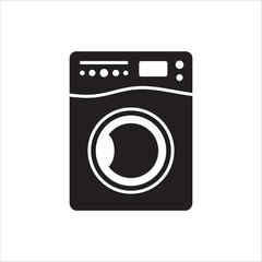 Washer vector icon. Washer flat sign design. Wash machine symbol pictogram. UX UI icon