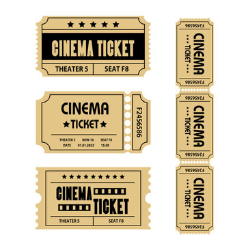 Retro Cinema Ticket, vintage, type, retro, typography ticket design