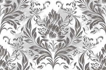 Vector damask seamless pattern background. Classical luxury old fashioned damask ornament, royal victorian seamless texture for wallpapers, textile, wrapping. Exquisite floral baroque template.	
