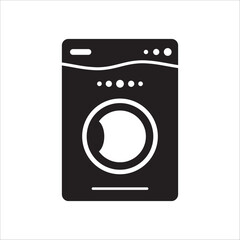 Washer vector icon. Washer flat sign design. Wash machine symbol pictogram. UX UI icon