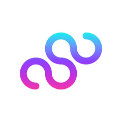 Letter S technology abstract modern logo design