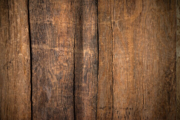 Photo of the texture of an old wooden wall with cracks. Vintage wooden background of high quality....