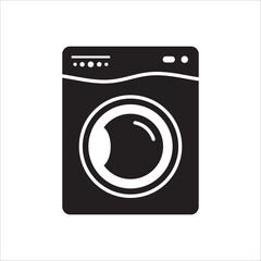 Washer vector icon. Washer flat sign design. Wash machine symbol pictogram. UX UI icon