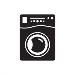 Washer vector icon. Washer flat sign design. Wash machine symbol pictogram. UX UI icon