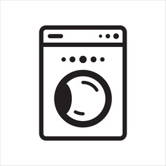 Washer vector icon. Washer flat sign design. Wash machine symbol pictogram. UX UI icon