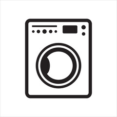 Washer vector icon. Washer flat sign design. Wash machine symbol pictogram. UX UI icon
