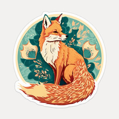 Stylized illustration of a fox