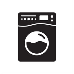 Washer vector icon. Washer flat sign design. Wash machine symbol pictogram. UX UI icon