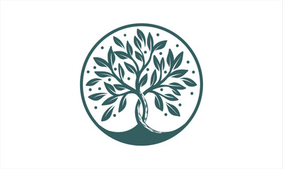 Tree vector icon. Nature trees vector illustration logo design