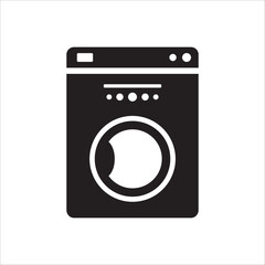 Washer vector icon. Washer flat sign design. Wash machine symbol pictogram. UX UI icon