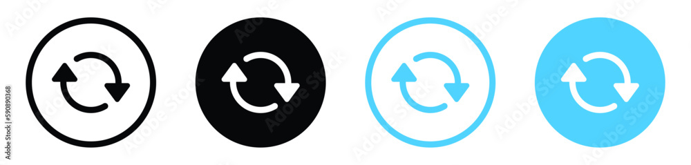 Leinwandbilder arrows data transfer icon, exchange arrow icons - Swap icon with rotation circular two arrows icon. 