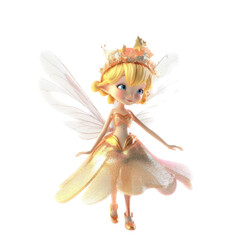 A fairy cartoon character isolated on white background