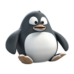 A penguin cartoon character isolated