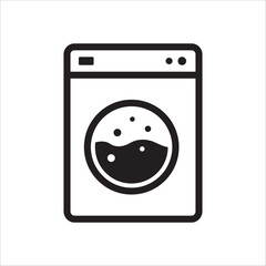 Washer vector icon. Washer flat sign design. Wash machine symbol pictogram. UX UI icon