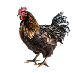 A rooster isolated on white