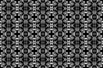 Abstract seamless pattern, seamless wallpaper, seamless background designed for use for interior, wallpaper, fabric, curtain, carpet, clothing, Batik, satin, background, illustration, Embroidery style