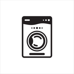 Washer vector icon. Washer flat sign design. Wash machine symbol pictogram. UX UI icon