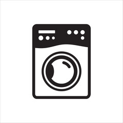 Washer vector icon. Washer flat sign design. Wash machine symbol pictogram. UX UI icon