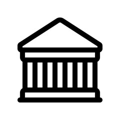 Editable bank, museum, library, courthouse vector icon. Part of a big icon set family. Perfect for web and app interfaces, presentations, infographics, etc