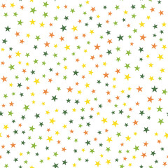 Seamless pattern with stars on white background. Vector illustration