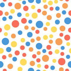 Seamless pattern with circles on white background. Vector illustration