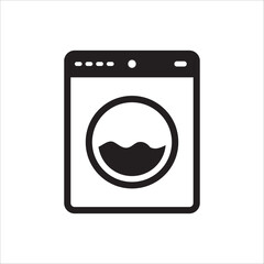 Washer vector icon. Washer flat sign design. Wash machine symbol pictogram. UX UI icon