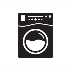 Washer vector icon. Washer flat sign design. Wash machine symbol pictogram. UX UI icon